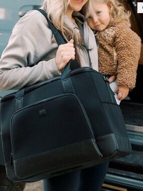Freshly Picked Ebony Seoul Weekender Diaper Hospital Bag / Backpack in Black